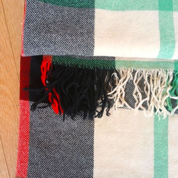 Vintage MCM 40's The Californian Robette Blanket Wool Tartan Plaid Steamer Style - Picture 11 of 15